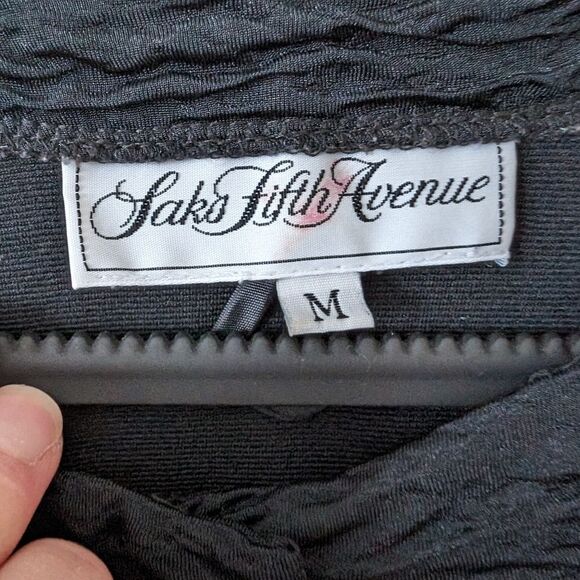 Saks Fifth Avenue Black Gold Button Jumpsuit Size Medium - Picture 7 of 8